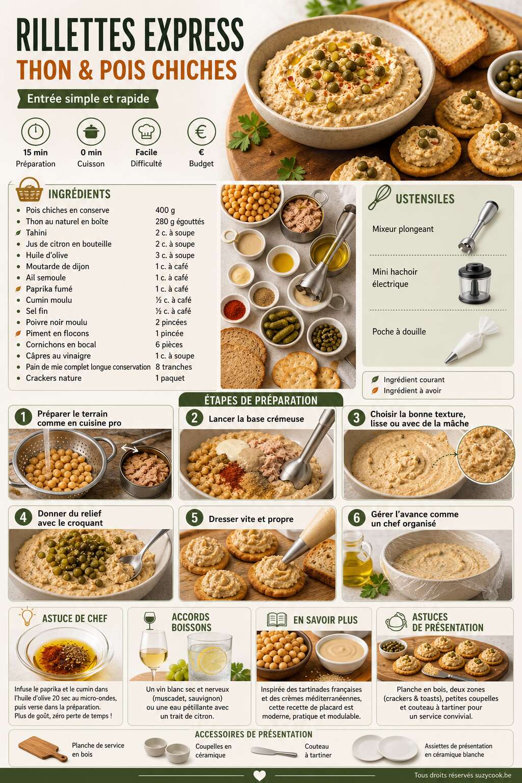 Fiche recette Entr&eacute;e simple et rapide : recette express