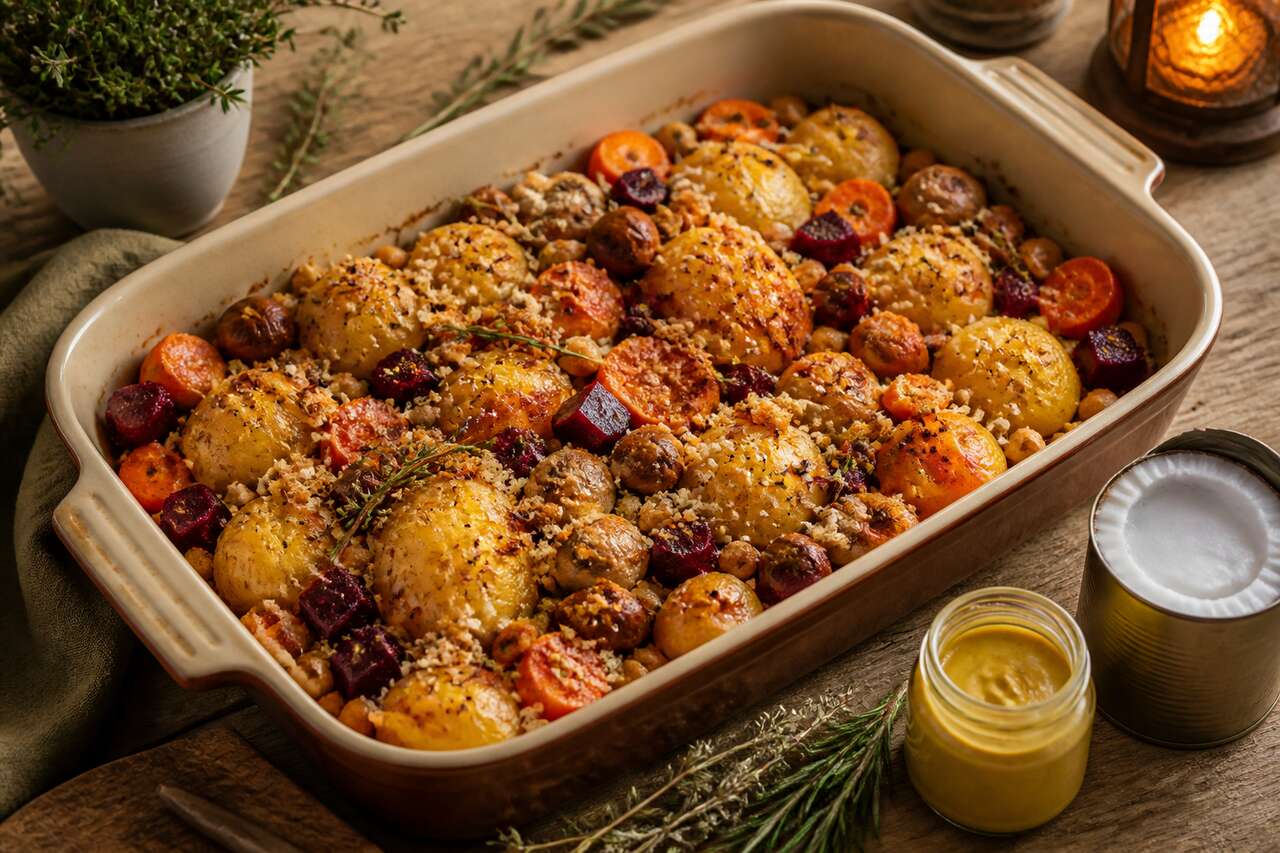 Recette : grand plat de légumes d'hiver au four