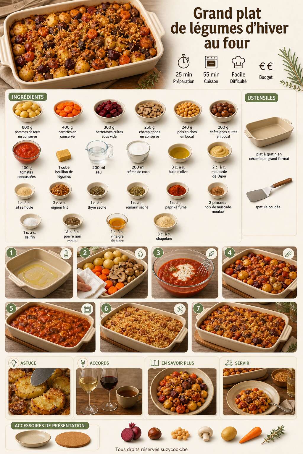 Fiche recette Recette : grand plat de l&eacute;gumes d'hiver au four