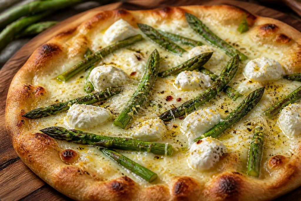 Recette : pizza aux asperges de Jérôme