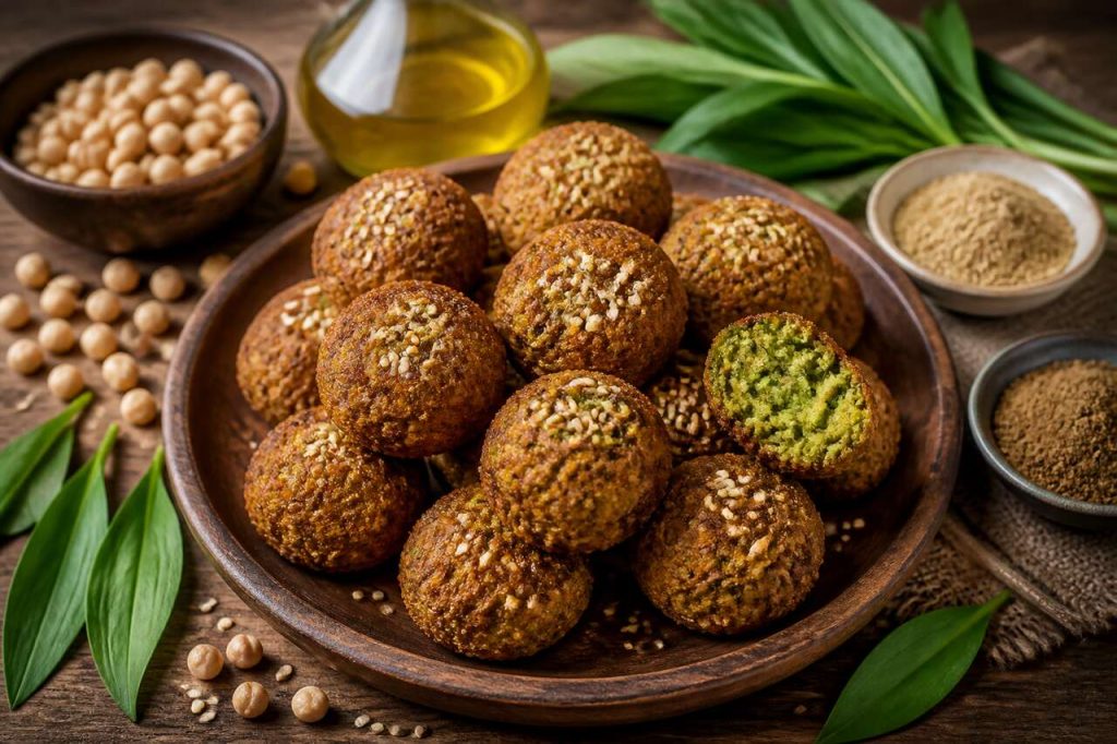 Recette de falafels à l'ail des ours simples et savoureux