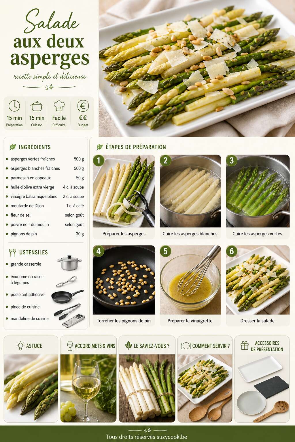 Fiche recette Salade aux deux asperges : recette simple et d&eacute;licieuse