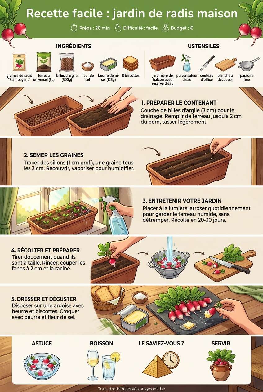 Fiche recette Recette facile : jardin de radis maison
