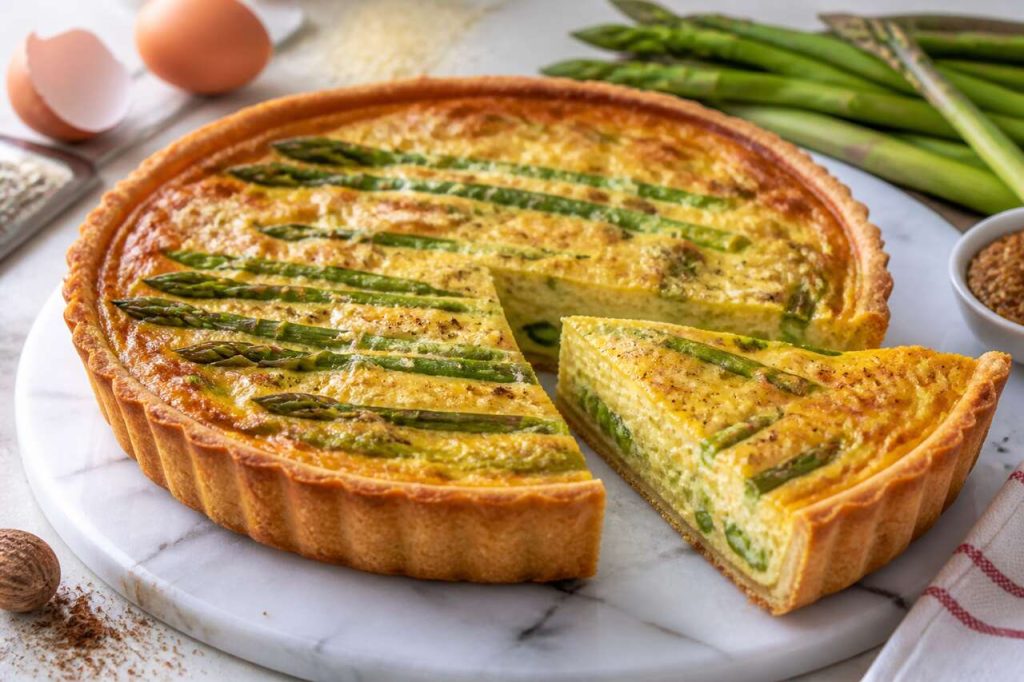 Recette de quiche aux asperges simple et délicieuse