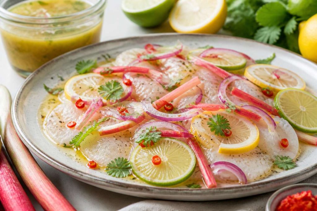 Ceviche de sébaste à la rhubarbe : recette simple et savoureuse
