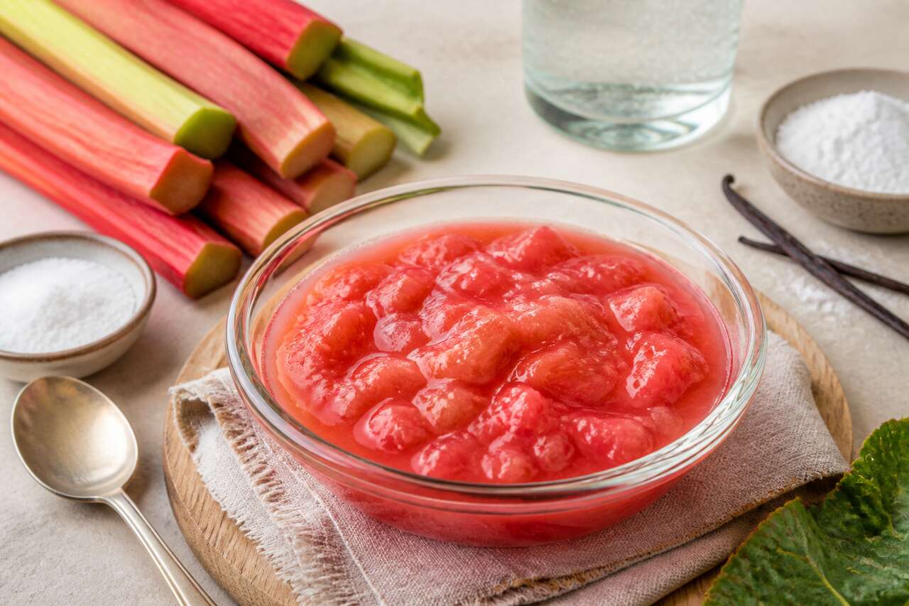 Compote de rhubarbe facile et rapide