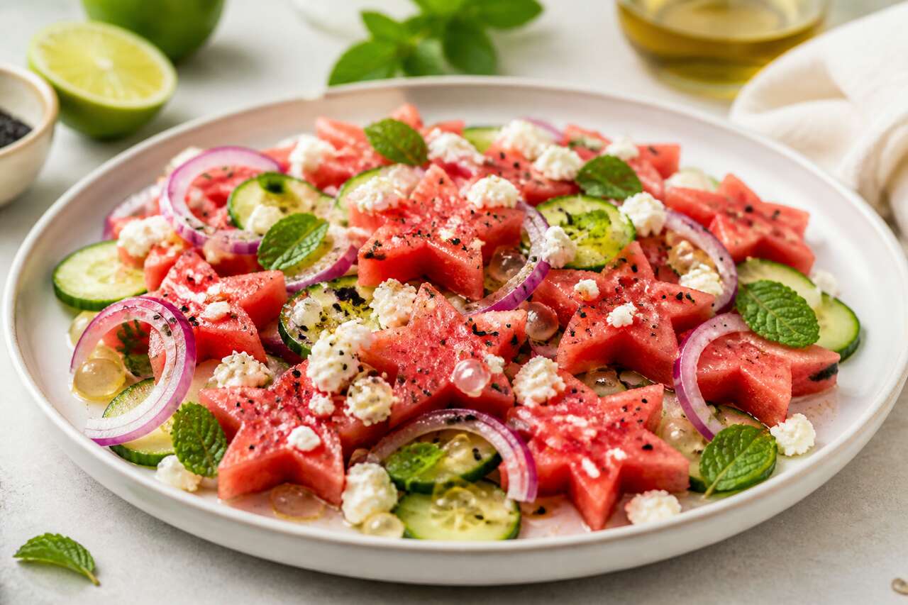 Salade de pastèque simple et rafraîchissante