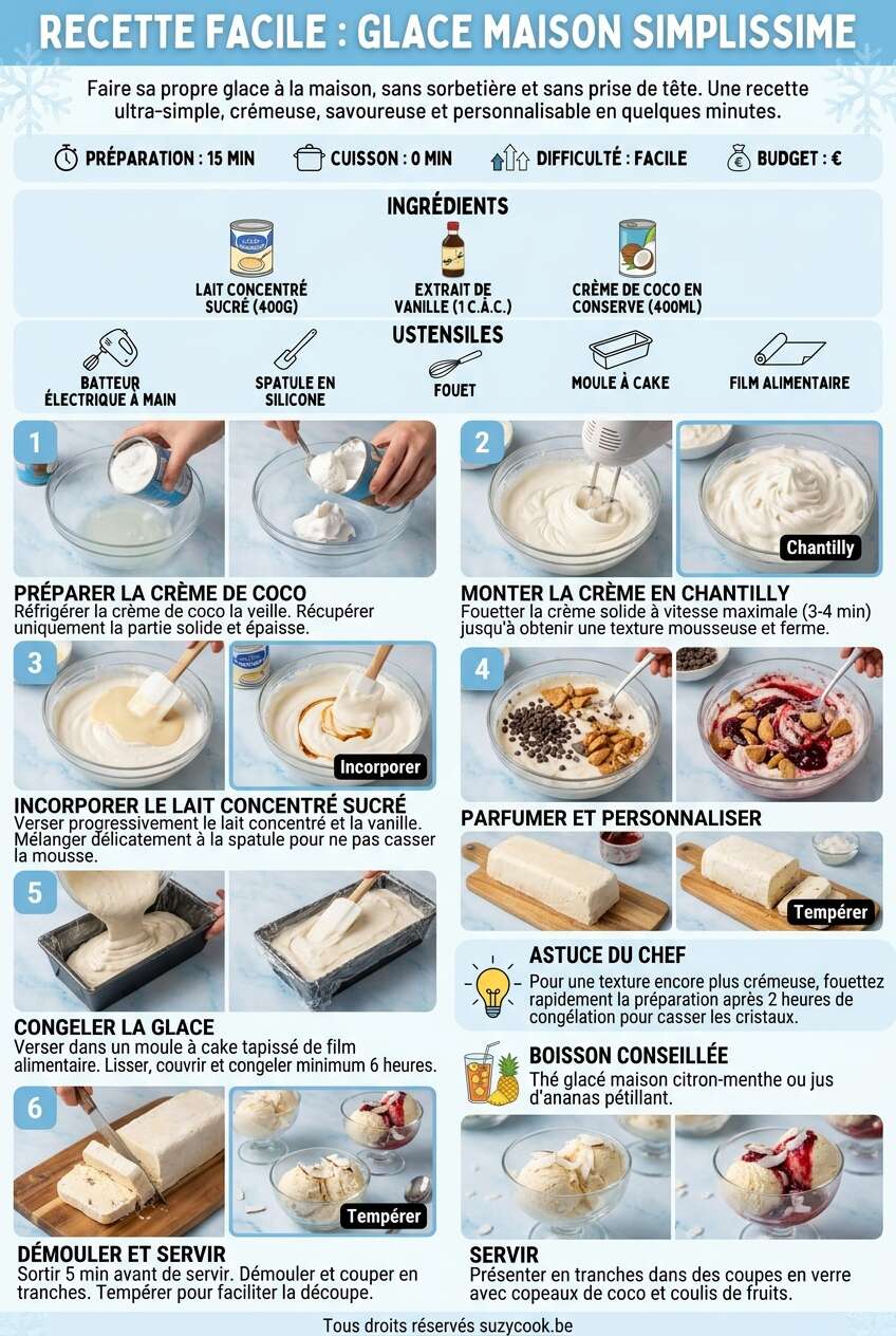 Fiche recette Recette facile : glace maison simplissime