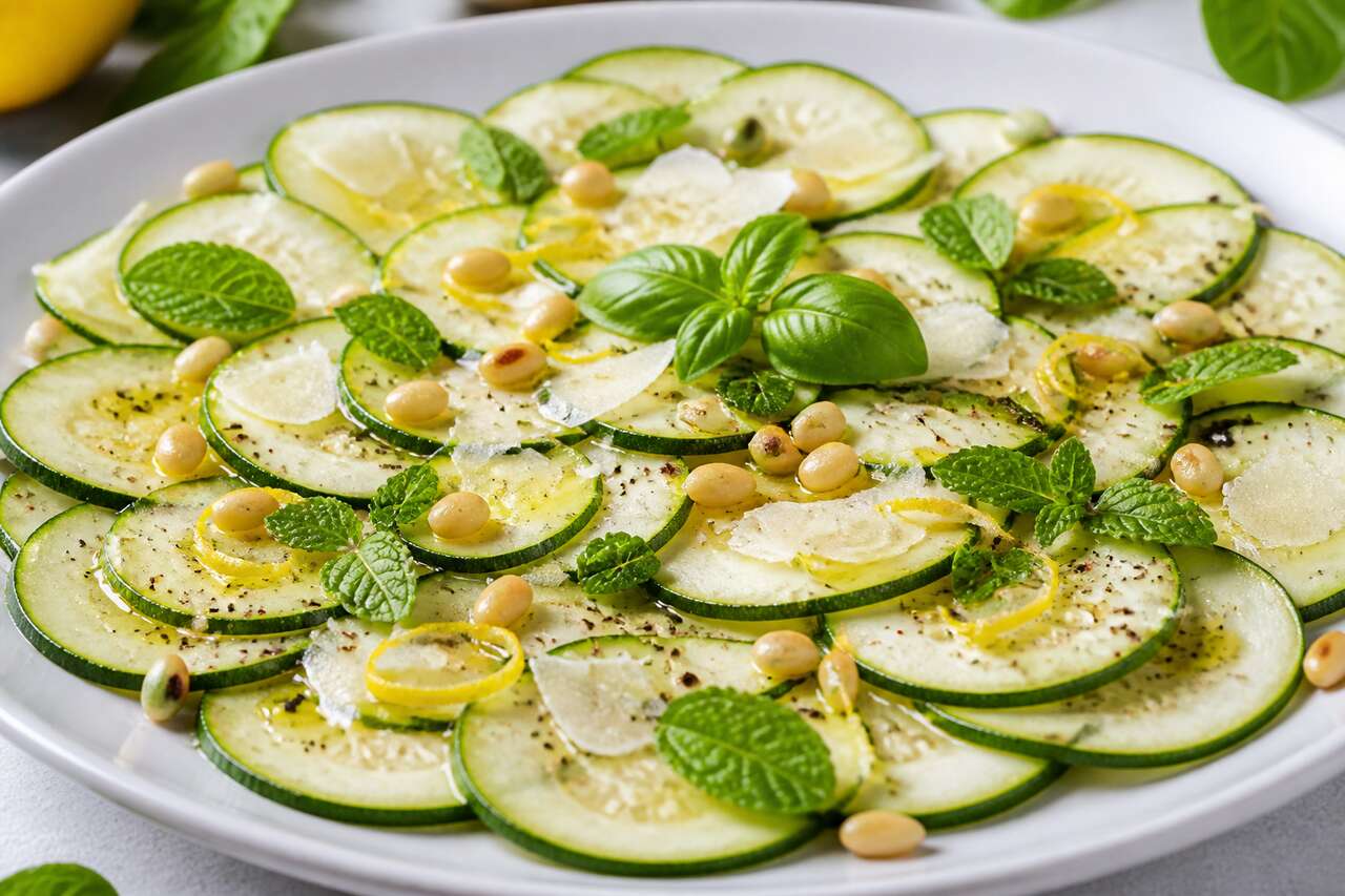 Recette facile : carpaccio de courgettes