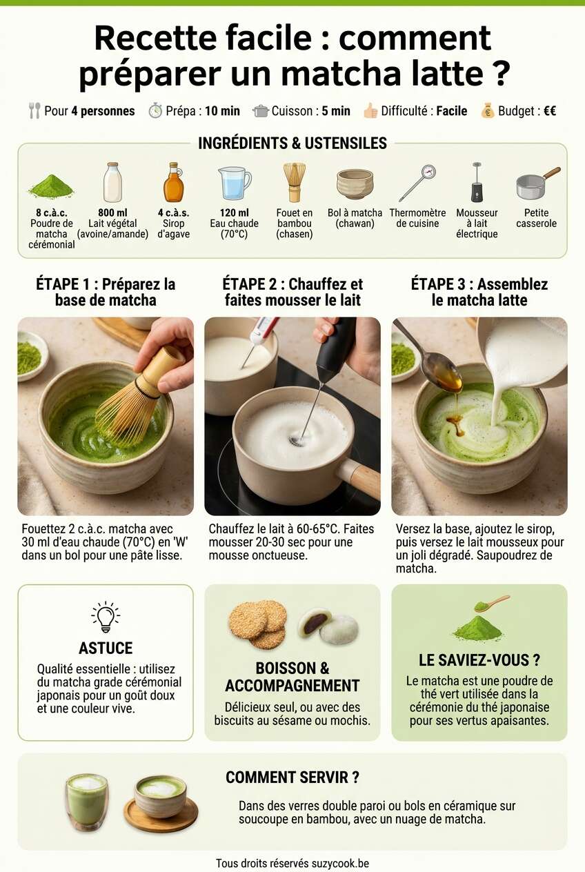 Fiche recette Recette facile : comment pr&eacute;parer un matcha latte ?