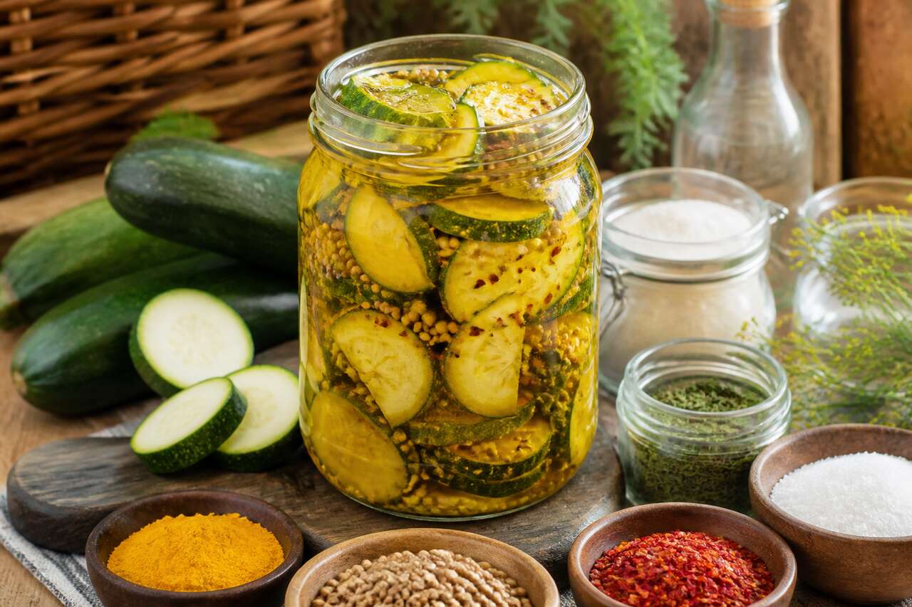 Comment conserver facilement les courgettes : recette de pickles