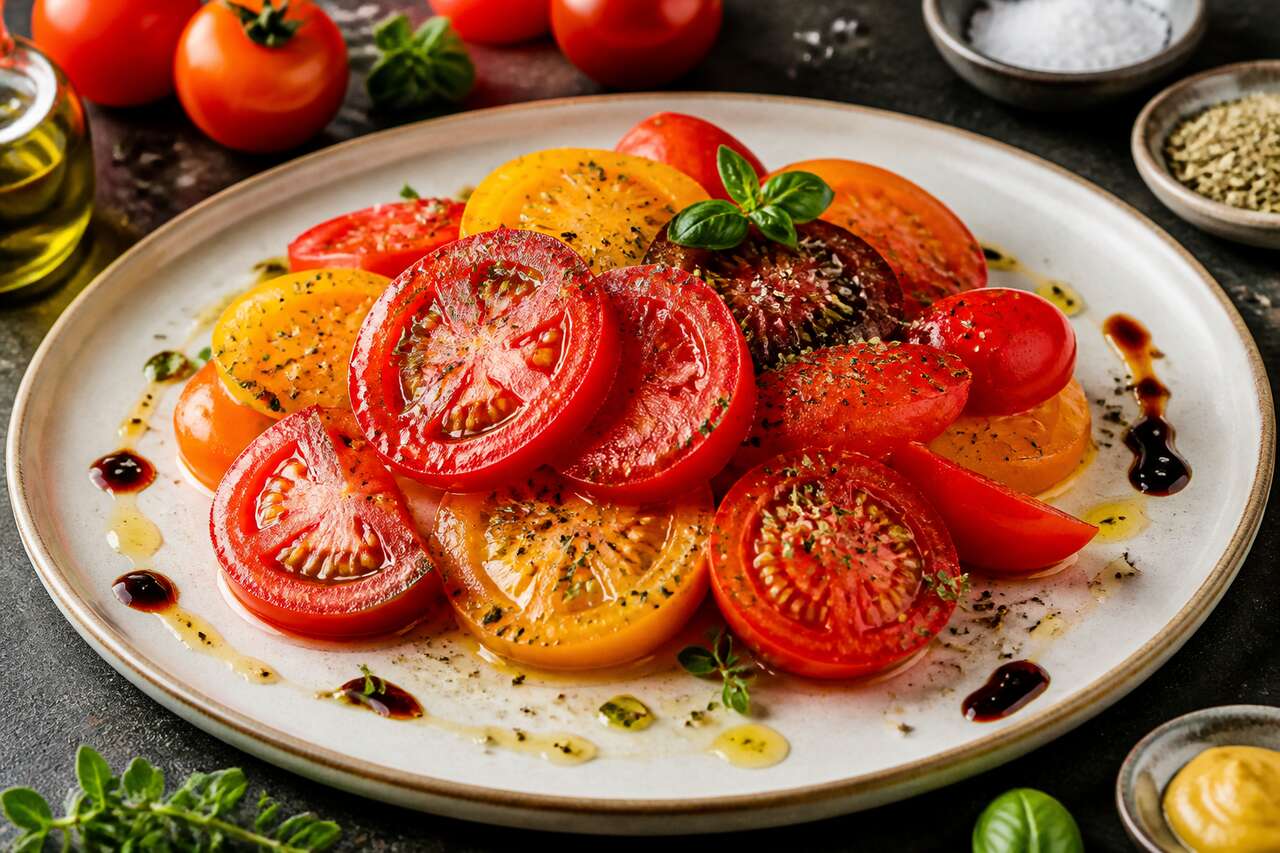 Salade de tomates : recette simple et savoureuse