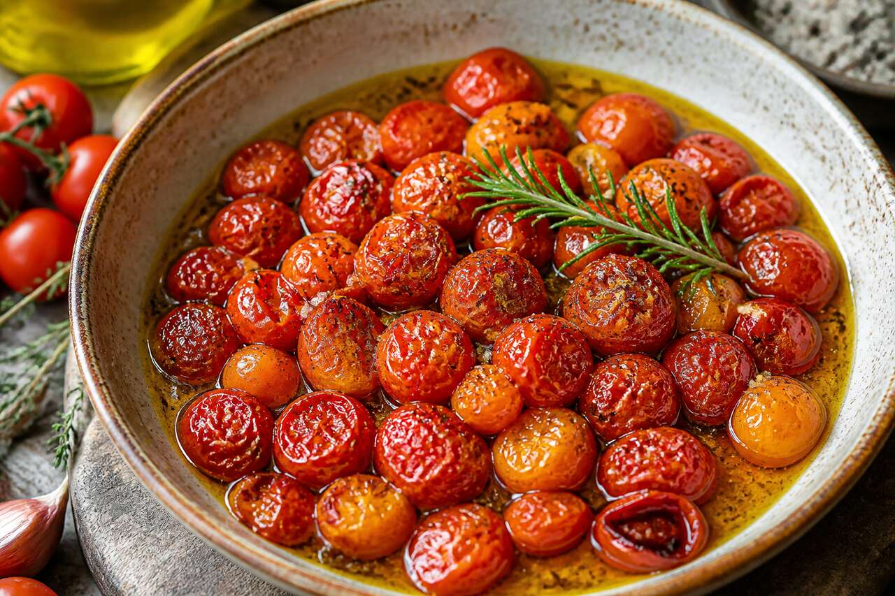 Tomates cerises confites : recette simple et savoureuse