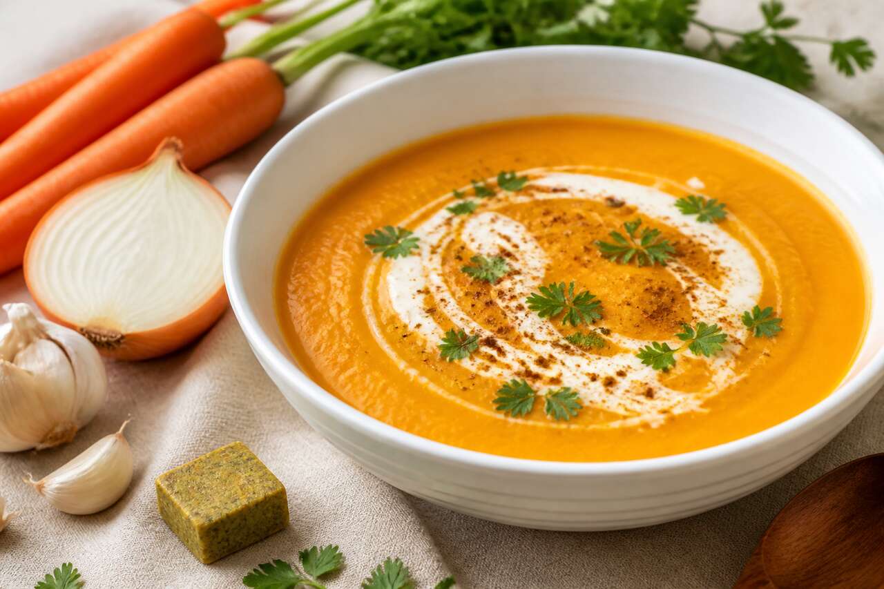 Soupe crème de carotte simple et rapide