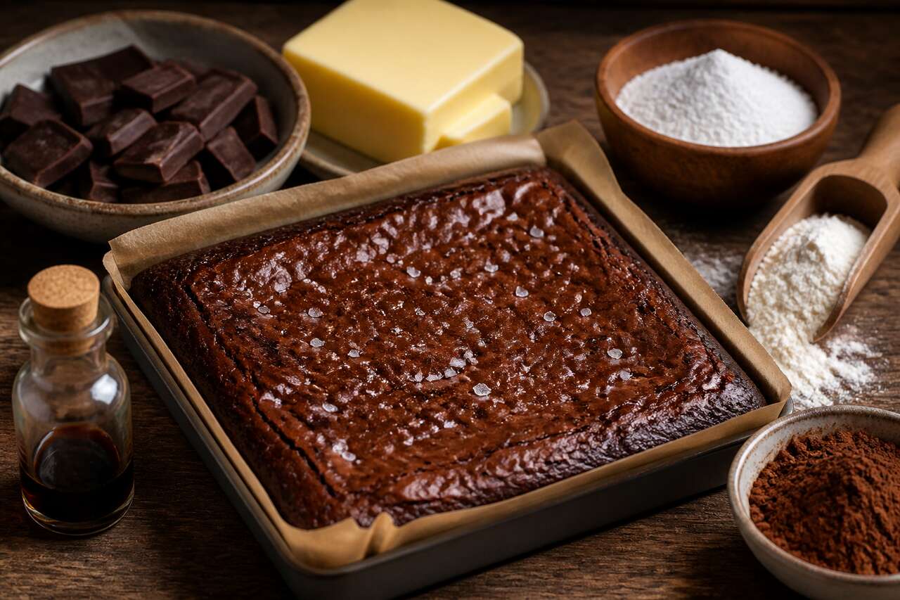 Brownie 100% chocolat : recette simple et délicieuse