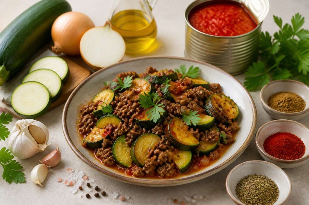 Recette simple : boeuf et courgette