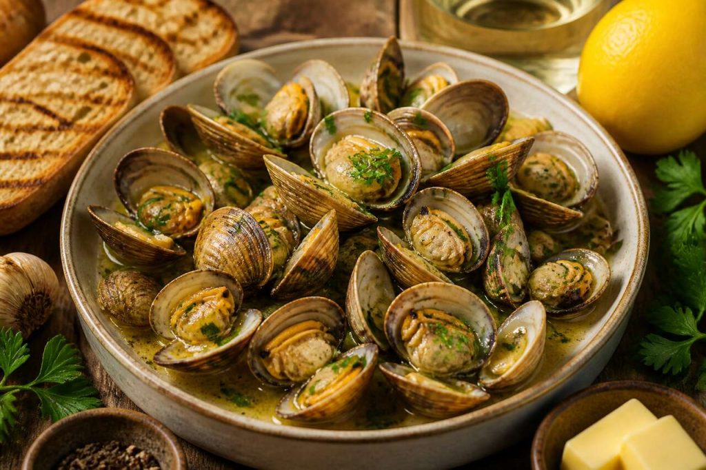 Recette de coques sautées au citron et persil