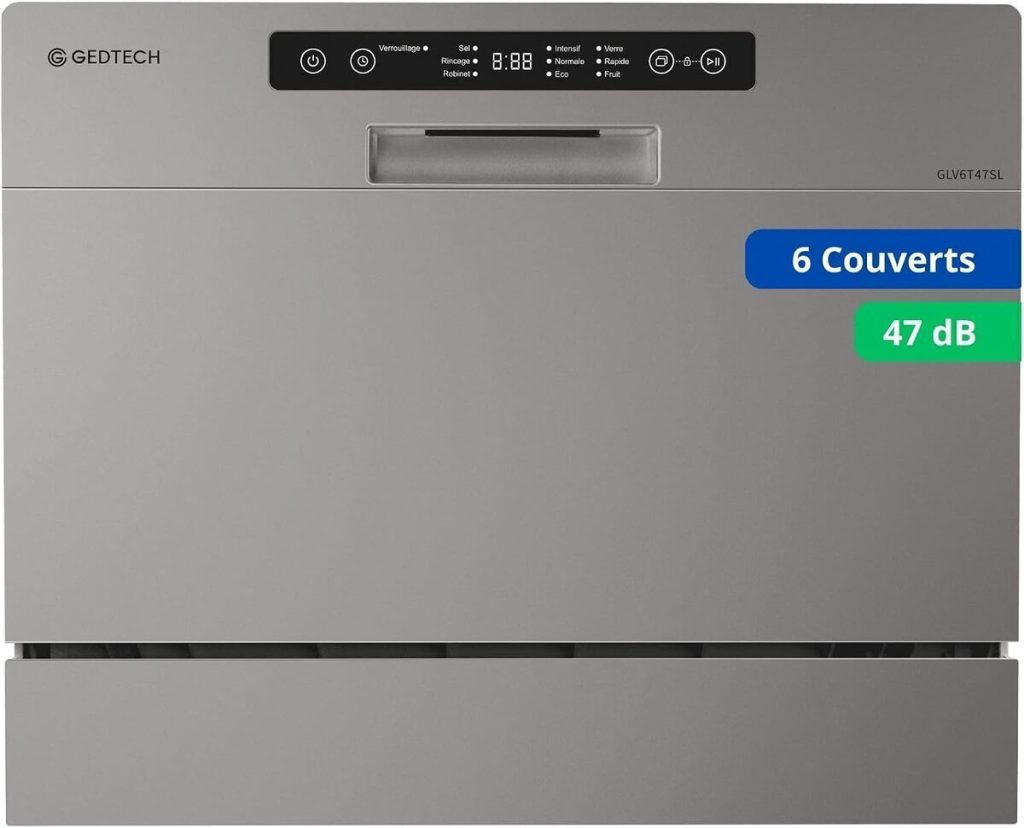 Test du lave-vaisselle Gedtech GLV6T47SL : compact et silencieux