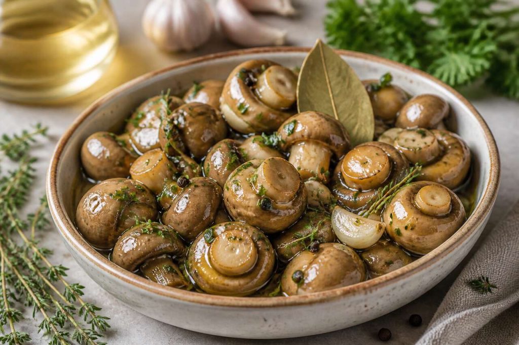Champignons marinés : recette simple et rapide