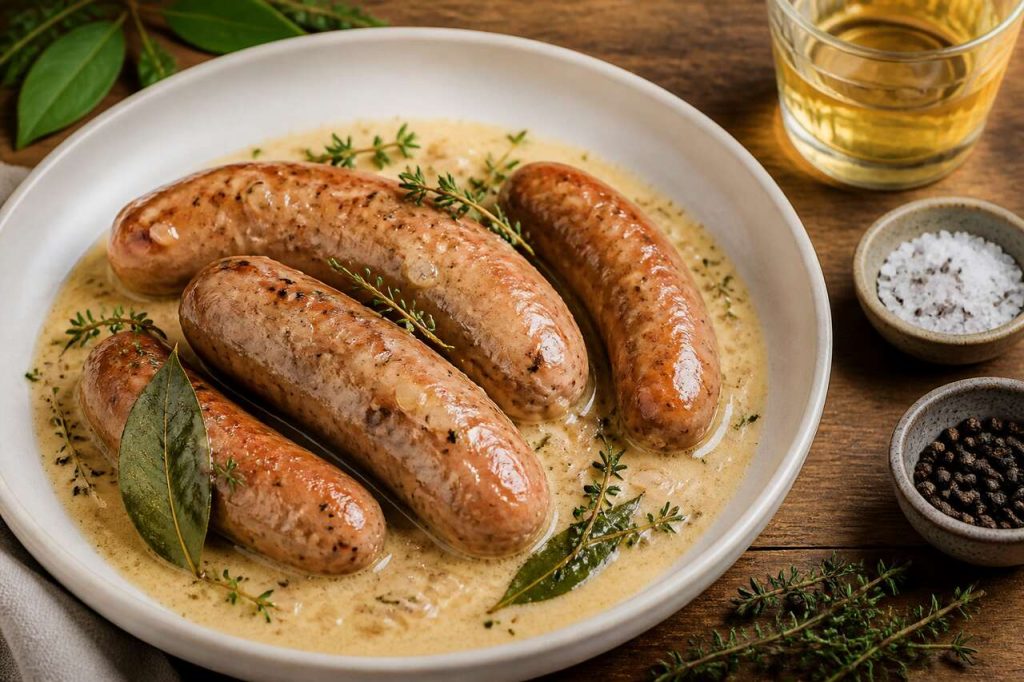 Recette facile : saucisses au vin blanc