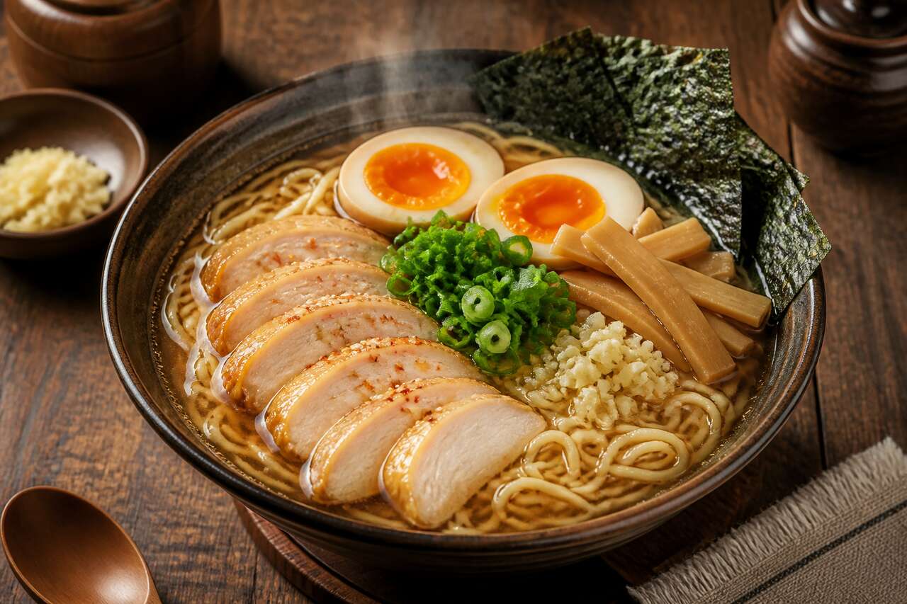 Ramen au poulet : recette simple et délicieuse