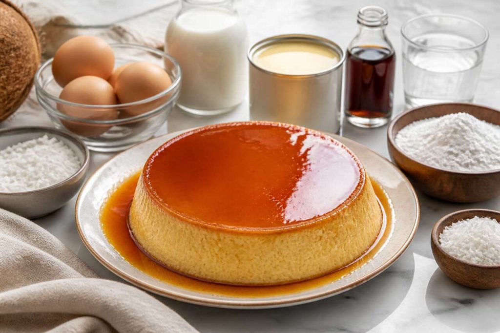 Recette facile : flan coco caramel maison