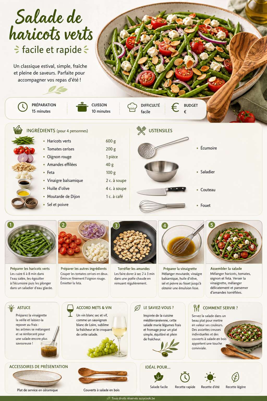 Fiche recette Salade de haricots verts facile et rapide