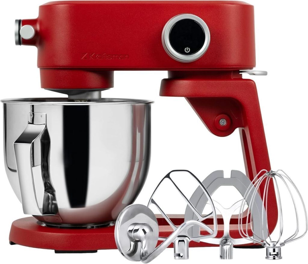 Test du robot pâtissier Kraftsman 5 L : performance et design rouge