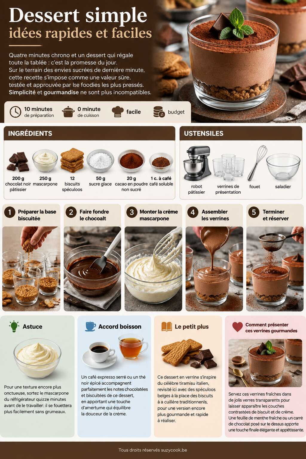 Fiche recette Dessert simple : id&eacute;es rapides et faciles