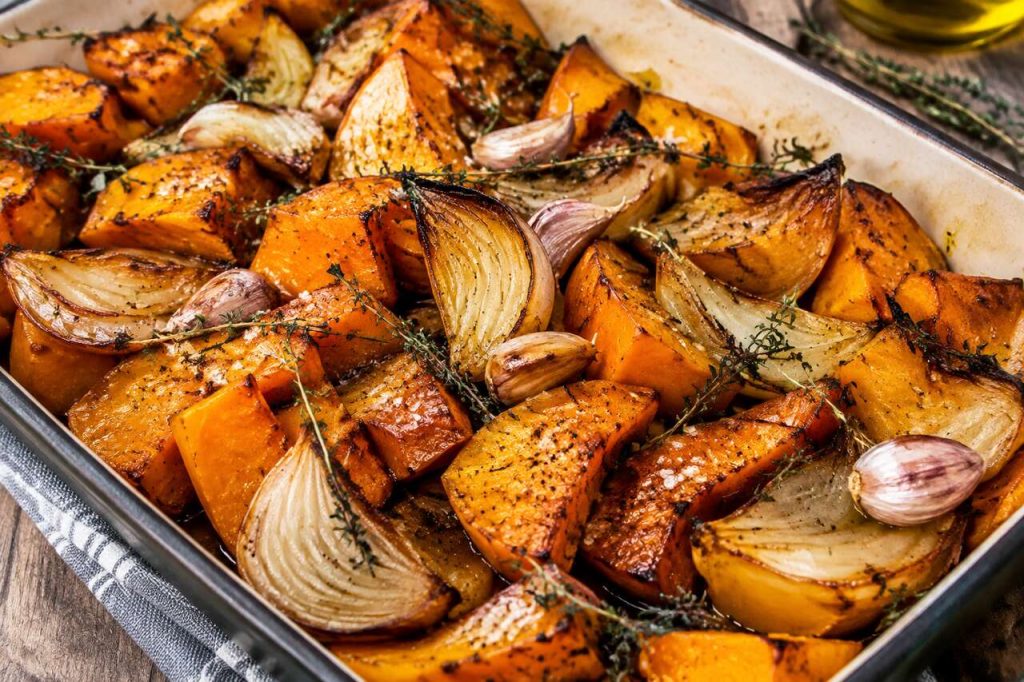 Recette simple : potimarron et oignons rôtis