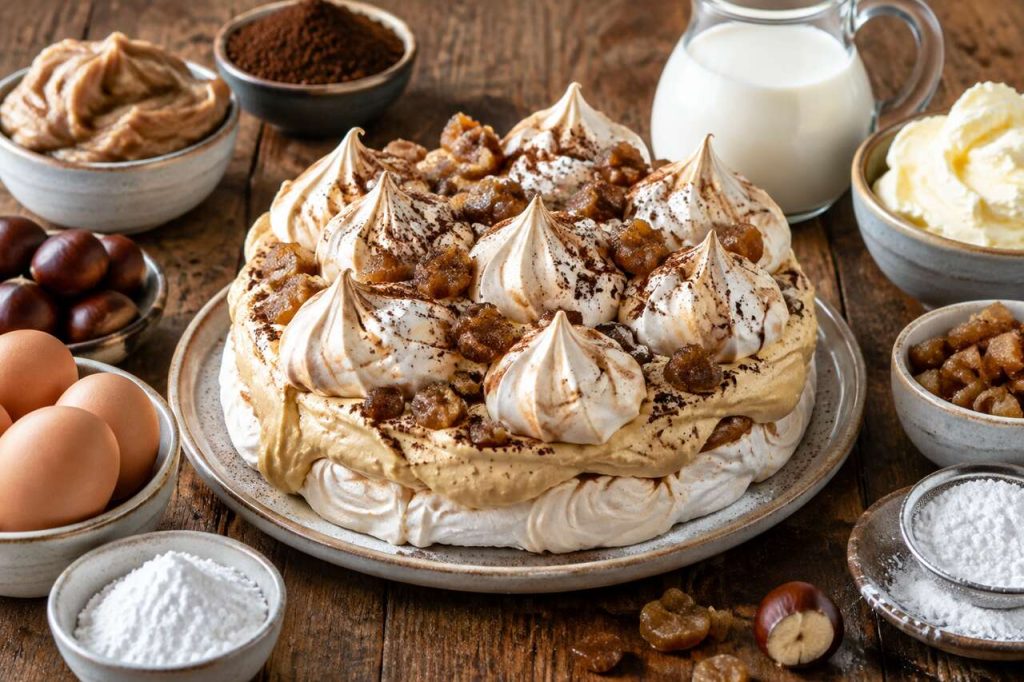 Crème meringuée moka et marrons : recette simple et gourmande