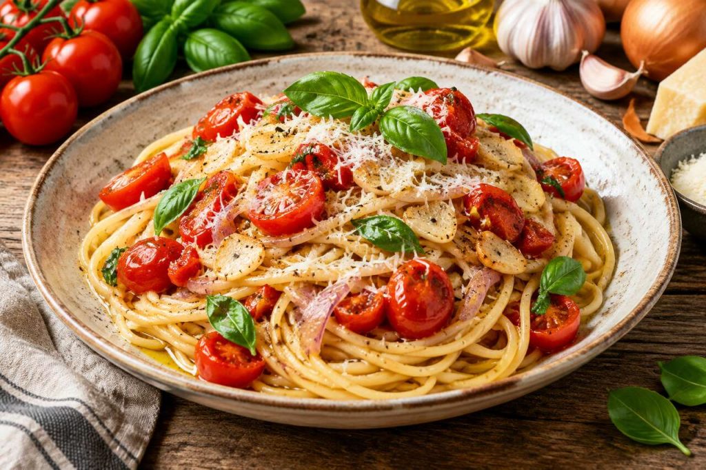 Spaghetti aux tomates : recette simple et savoureuse