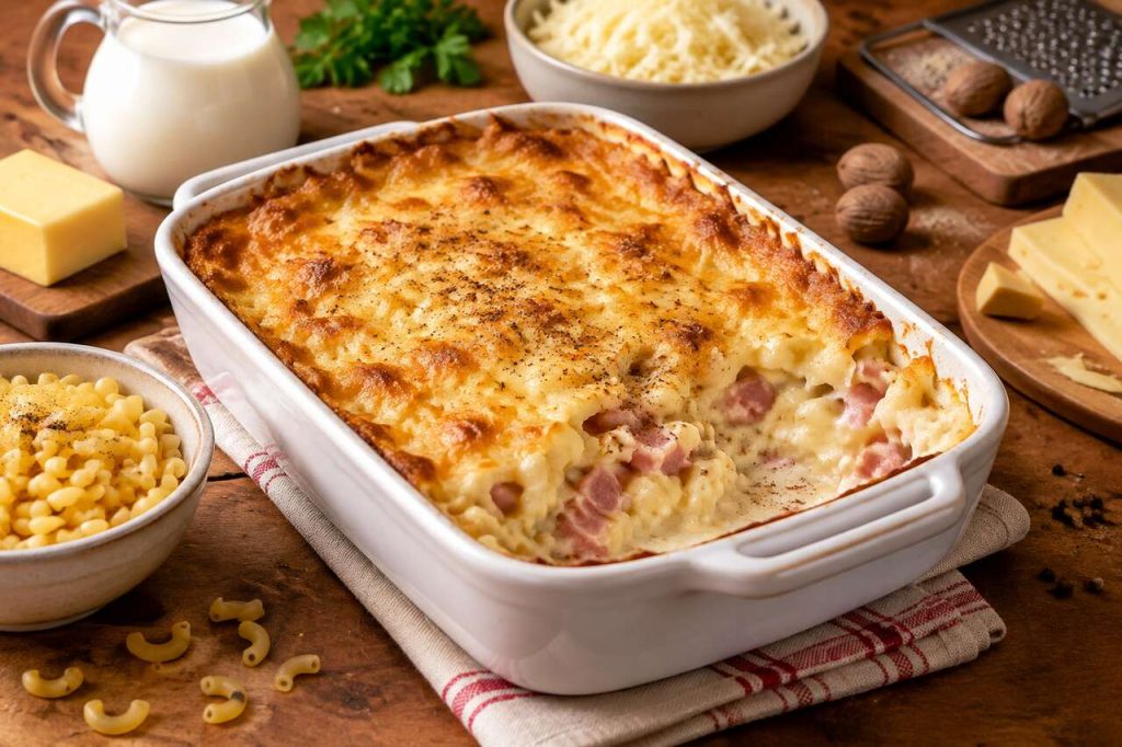 Gratin de coquillettes : recette simple et savoureuse