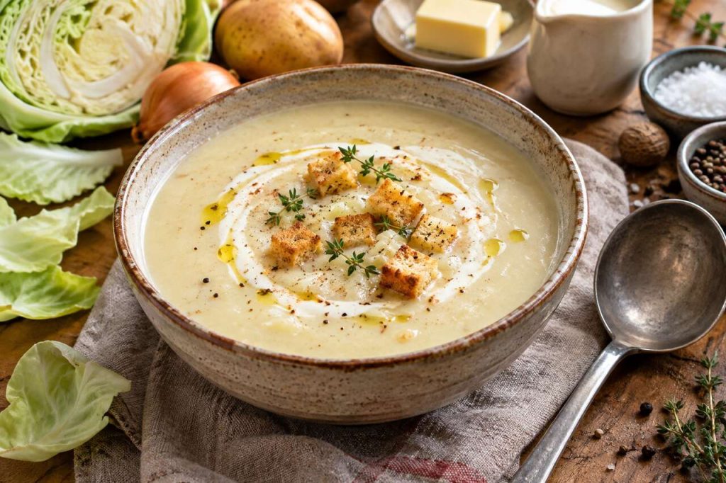 Soupe crème de chou : recette facile et savoureuse