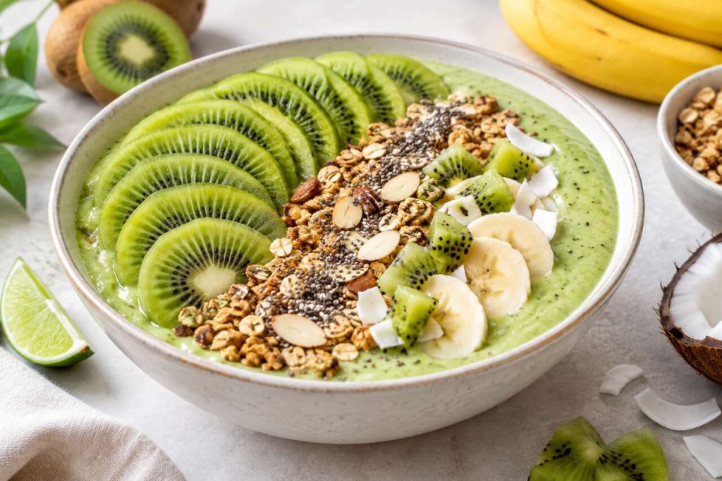 Smoothie bowl aux kiwis : recette facile et rapide