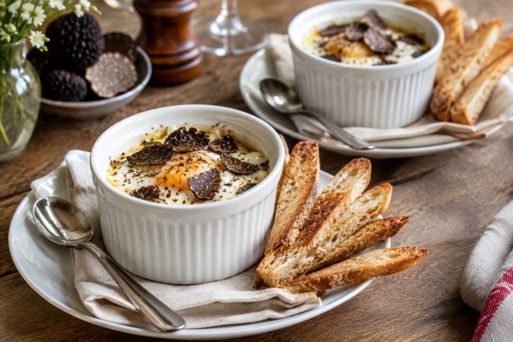 Œufs cocotte à la truffe : recette simple et gourmande